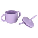 Naczynia silikonowe dla dzieci zestaw 8 elementów fioletowe