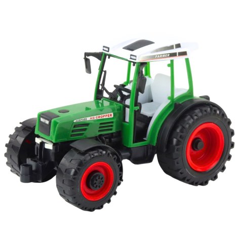 Traktor Pojazd Rolniczy Farmerski Z Siewnikiem Zielony