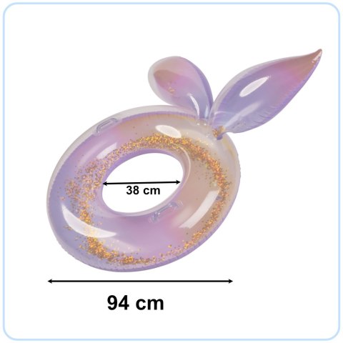 Kółko do pływania koło dmuchane syrena z brokatem galaxy 94 cm XXL max 60kg