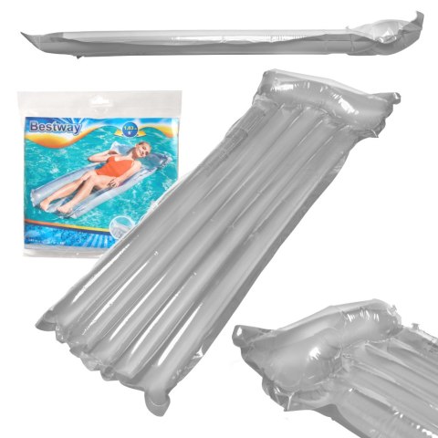 Materac dmuchany plażowy do pływania na basen wodę BESTWAY 44013 szary 90kg 183cm