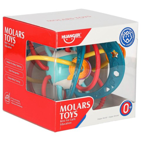 Gryzak grzechotka sensoryczna dla malucha turkusowa