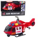 Helikopter Strażacki Z Dźwigiem Światła Dźwięki Czerwony