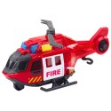 Helikopter Strażacki Z Dźwigiem Światła Dźwięki Czerwony