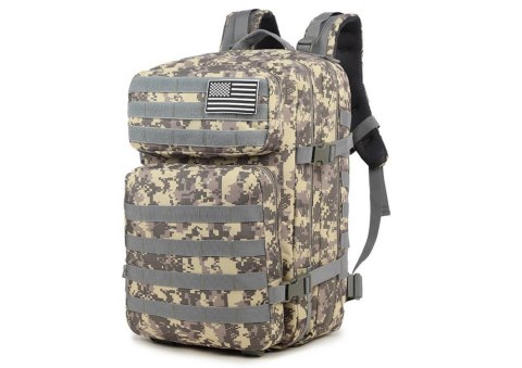 Plecak Militarny Wojskowy Taktyczny Szary 40-60L