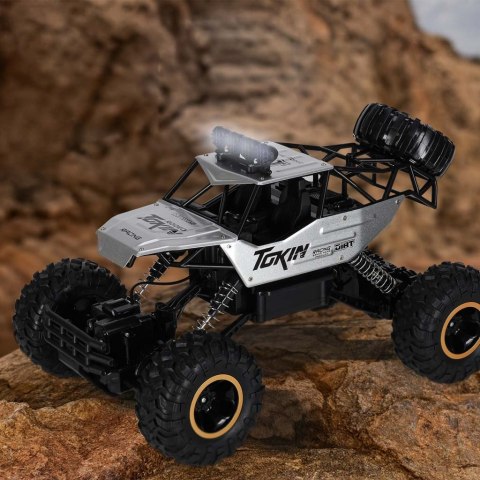 Samochód zdalnie sterowany na pilota RC Rock Crawler 1:12 4WD METAL srebrny Samochód zdalnie sterowany na pilota RC Rock Crawler 1:12 4WD METAL srebrny
