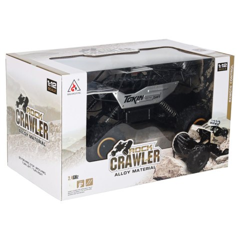 Samochód zdalnie sterowany na pilota RC Rock Crawler 1:12 4WD METAL srebrny Samochód zdalnie sterowany na pilota RC Rock Crawler 1:12 4WD METAL srebrny