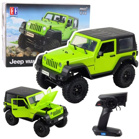 Auto Terenowe Zdalnie Sterowane RC Jeep Wrangler Rock Crawler Zielony 1:14 Auto Terenowe Zdalnie Sterowane RC Jeep Wrangler Rock Crawler Zielony 1:14