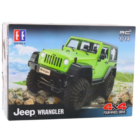 Auto Terenowe Zdalnie Sterowane RC Jeep Wrangler Rock Crawler Zielony 1:14 Auto Terenowe Zdalnie Sterowane RC Jeep Wrangler Rock Crawler Zielony 1:14