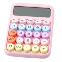 Kalkulator Szkolny Biurowy Na Baterie 12-Cyfrowy KK-816 Różowy