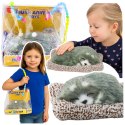 Śpiący Pies Husky Na Poduszce Figurka z Futerkiem Torba Dźwięki