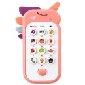 Dziecięcy Telefon Edukacyjny Światła Dźwięki Melodie Różowy