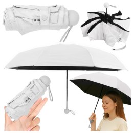 Parasolka Kieszonkowa Składana z Ochroną UV UPF 50+ Etui Szara 90 cm