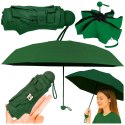 Parasolka Kieszonkowa Składana z Ochroną UV UPF 50+ Etui Zielona 90 cm