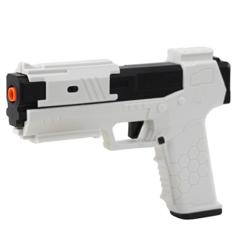 Pistolet Zabawkowy Naboje Piankowe Amunicja Łuski Biały