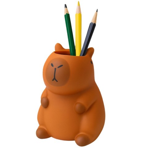 Pojemnik Na Długopisy Kapibara Figurka Organizer Brązowa 10 x7 cm