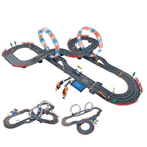 Tor Wyścigowy 3w1 RC Podświetlane Pętle Samochody Kontrolery 560 cm