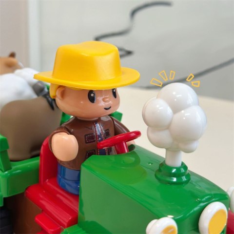 Traktor Edukacyjny Interaktywny Dla Malucha Zwierzęta Światła Dźwięki