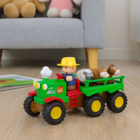 Traktor Edukacyjny Interaktywny Dla Malucha Zwierzęta Światła Dźwięki