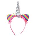 Zestaw Opaska Jednorożec Uszy Róg Naszyjnik Kolorowe