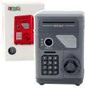 Elektroniczny Sejf Bankomat Skarbonka Na PIN Dla Dzieci Szary