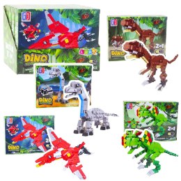 Klocki Konstrukcyjne Zestaw Dinozaur Robot 2w1 145-161 el. Mix