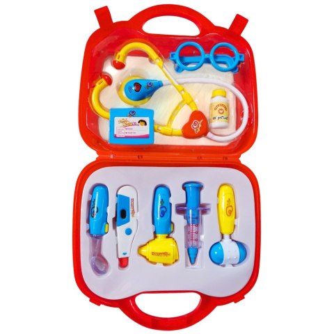 Zestaw Małego Doktora W Walizce Akcesoria Medyczne Światła 9 el.
