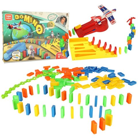 Domino klocki tor z wyrzutnią samolotów rakiet