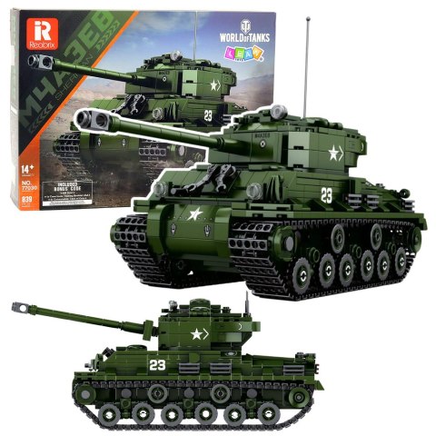 Klocki Konstrukcyjne Czołg Wojskowy Sherman M4A3E8 Skala 1:30 839 el.