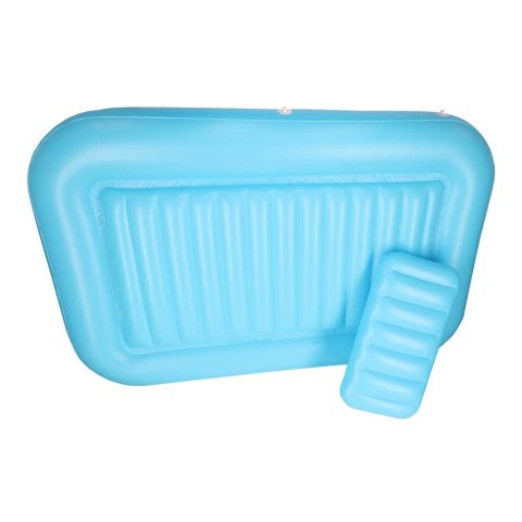 Materac dmuchany do pływania, leżak do opalania z poduszką 175cm niebieski