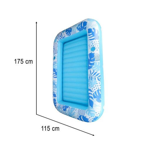 Materac dmuchany do pływania, leżak do opalania z poduszką 175cm niebieski