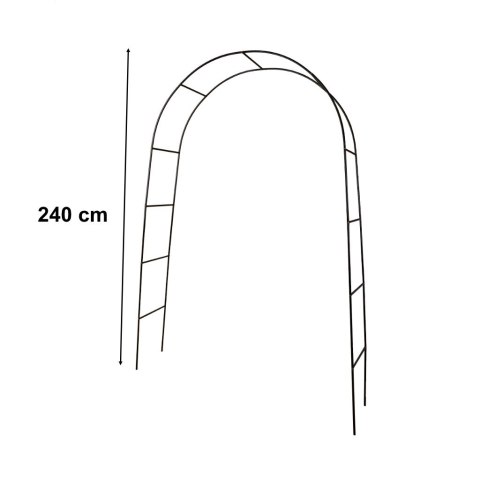 Pergola ogrodowa LUARO łuk uchwyt na róże kwiaty bluszcz pnącza metalowa 240 x 140 cm