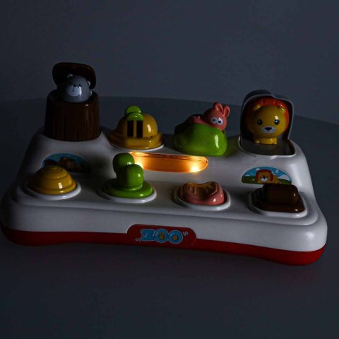 Zabawka edukacyjna pop-up wyskakujące zwierzątka światła dźwięk