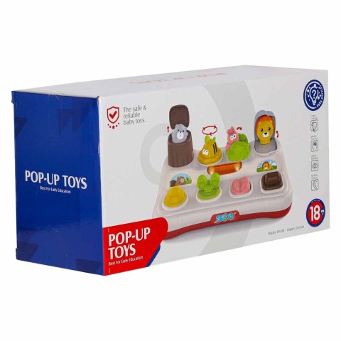 Zabawka edukacyjna pop-up wyskakujące zwierzątka światła dźwięk