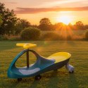 Jeździk grawitacyjny LED Swing Fix S3 świecące koła butelkowy żółty