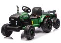 Traktor Na Akumulator CH9959B Z Przyczepą Ciemno Zielony 24V