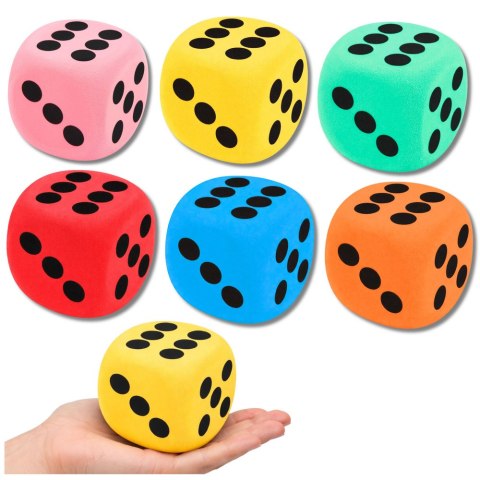 Duża Kość Piankowa Do Gry Zabawy Edukacyjna Mix 8 cm