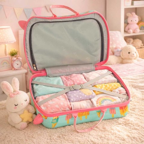 Walizka podróżna dla dzieci na kółkach bagaż podręczny lody