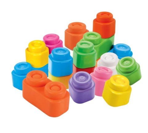 Clemmy Kolorowy Zestaw 40 Miękkich Klocków Clementoni 17878