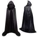 Peleryna Narzutka Z Kapturem Karnawałowa Halloweenowa Czarna 180cm
