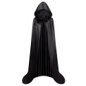Peleryna Narzutka Z Kapturem Karnawałowa Halloweenowa Czarna 180cm
