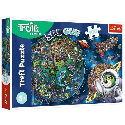 Puzzle - 100 - Trefliki w Kosmosie - Rodzina Trefilków - Trefl 16496