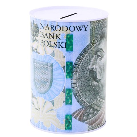 Skarbonka Metalowa Dla Dzieci Banknot 500 Złotych 15 x 10,5cm