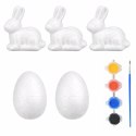 Zestaw Do Malowania Styropianowych Ozdób 3 Zające 2 Jajka Farby