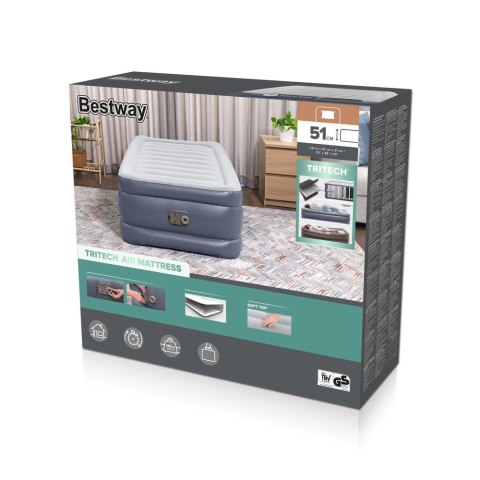 Dmuchany Materac Z Pompką 191 x 97 x 51 cm Bestway 6713G
