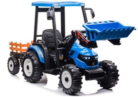 Traktor Na Akumulator Z Przyczepą Hercules Niebieski 24V
