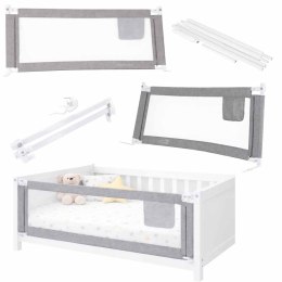 Barierka do łóżka ochronna zabezpieczenie blokada osłona 140cm szara