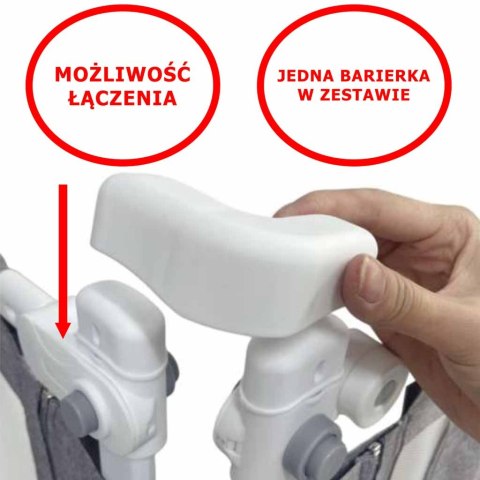 Barierka do łóżka ochronna zabezpieczenie blokada osłona 200cm szara