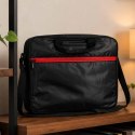 Torba na laptopa 15,6 cali na ramię z paskiem teczka biznesowa damska męska czarna