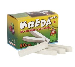 Biała kreda szkolna, 50 szt.